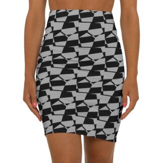 Women's Mid-Waist Pencil Skirt | Artwork-04