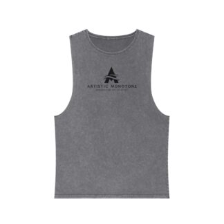 Unisex Stonewash Tank Top | AM logo